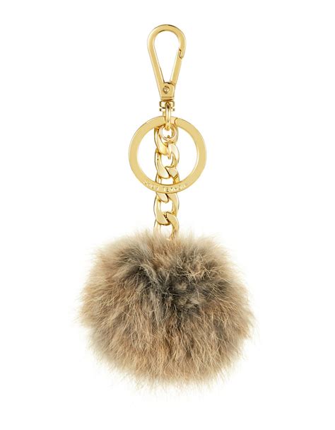 fur keychain michael kors